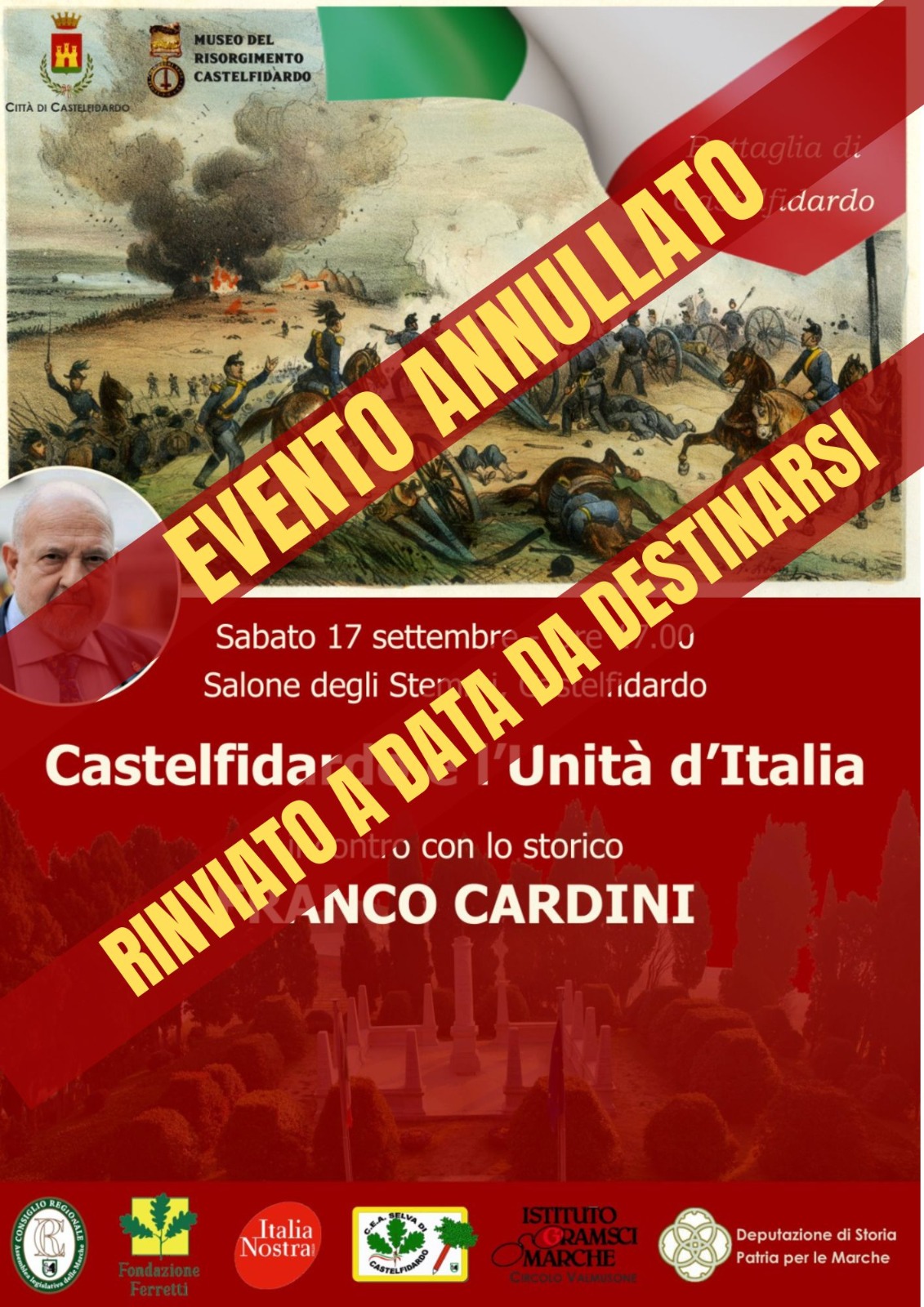 Conferenza dello Storico-Saggista Franco Cardini “Castelfidardo e L’Unità D’Italia”