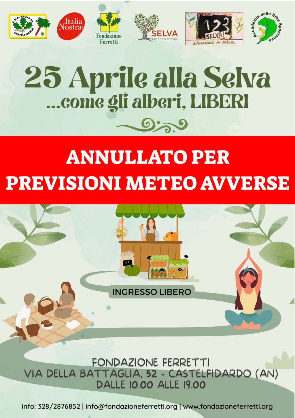 25 APRILE alla SELVA - ANNULLATO