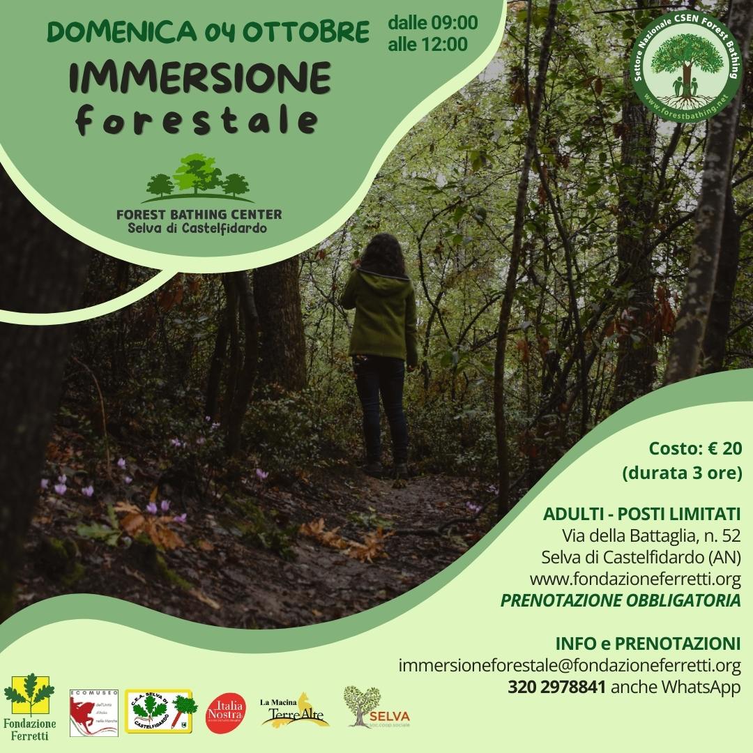 IMMERSIONE FORESTALE del 04 ottobre 2026