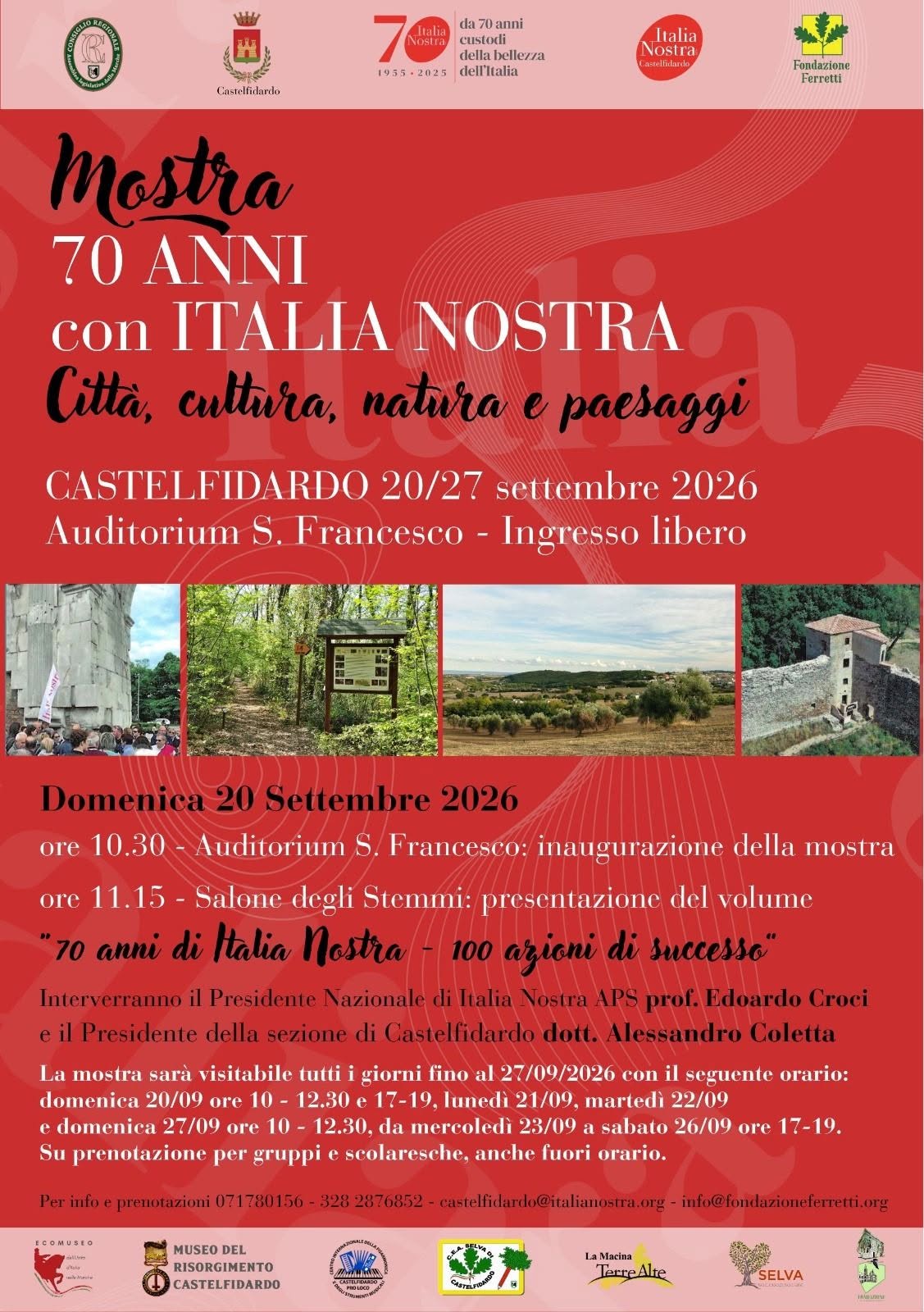 70 ANNI con ITALIA NOSTRA: città, cultura, natura e paesaggi